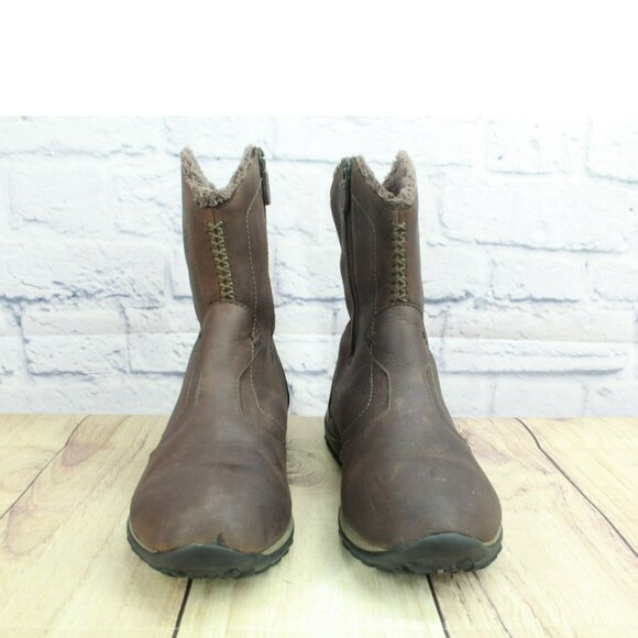 Sorel Maribel Brown Leather Side Zip Waterproof Insulated Winter Boots Size 7 - Picture 4 of 10